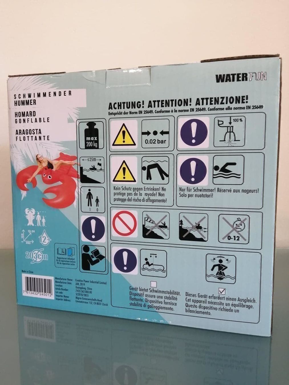 Piscine: Luftmatratze Schwimmender Hummer – Nuovo e nell'imballaggio originale da Bäch SZ venduto da Swissy46 2