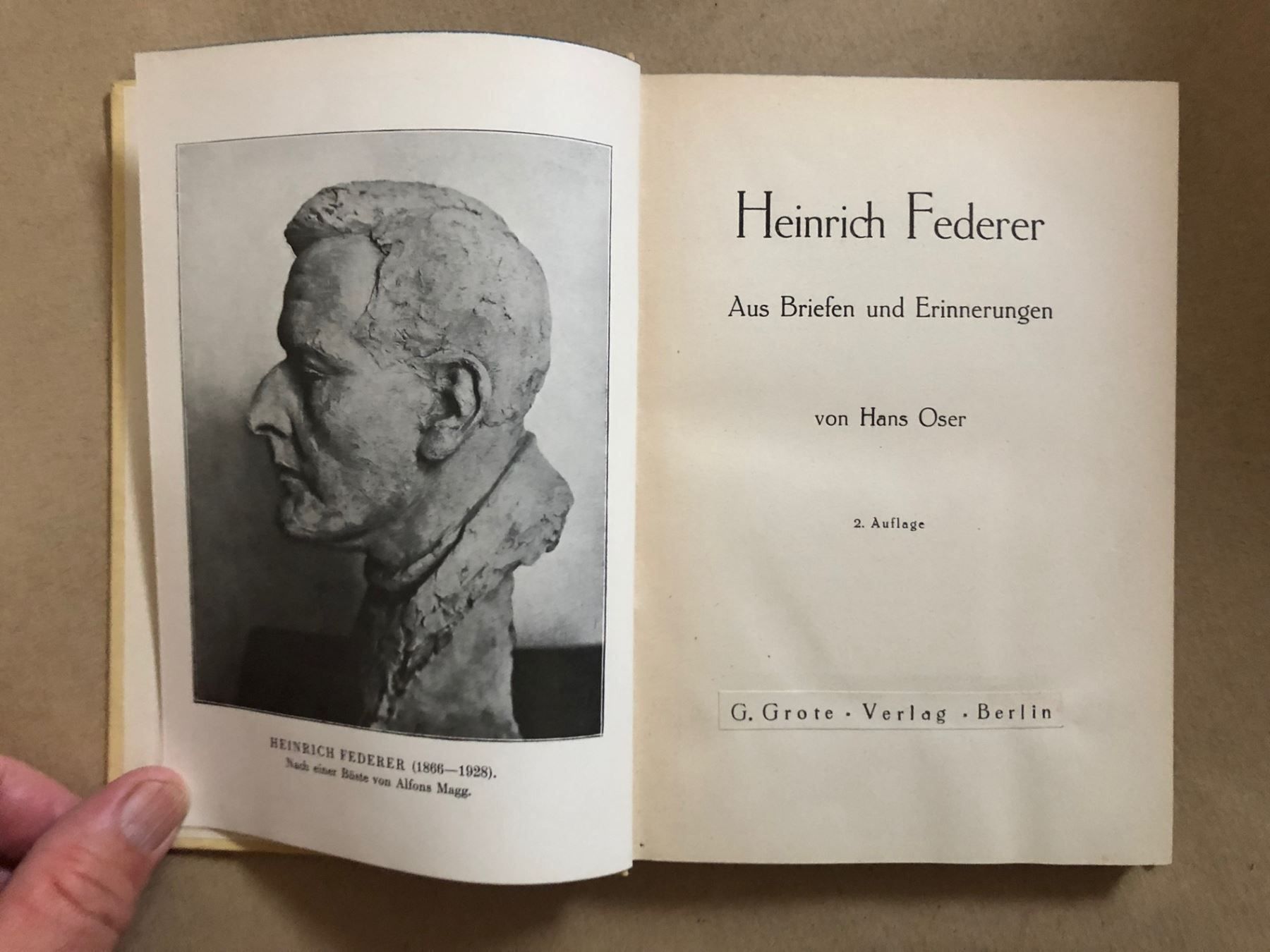 Libri: Hans Oser: Heinrich Federer – Usato da Zürich venduto da allp 1
