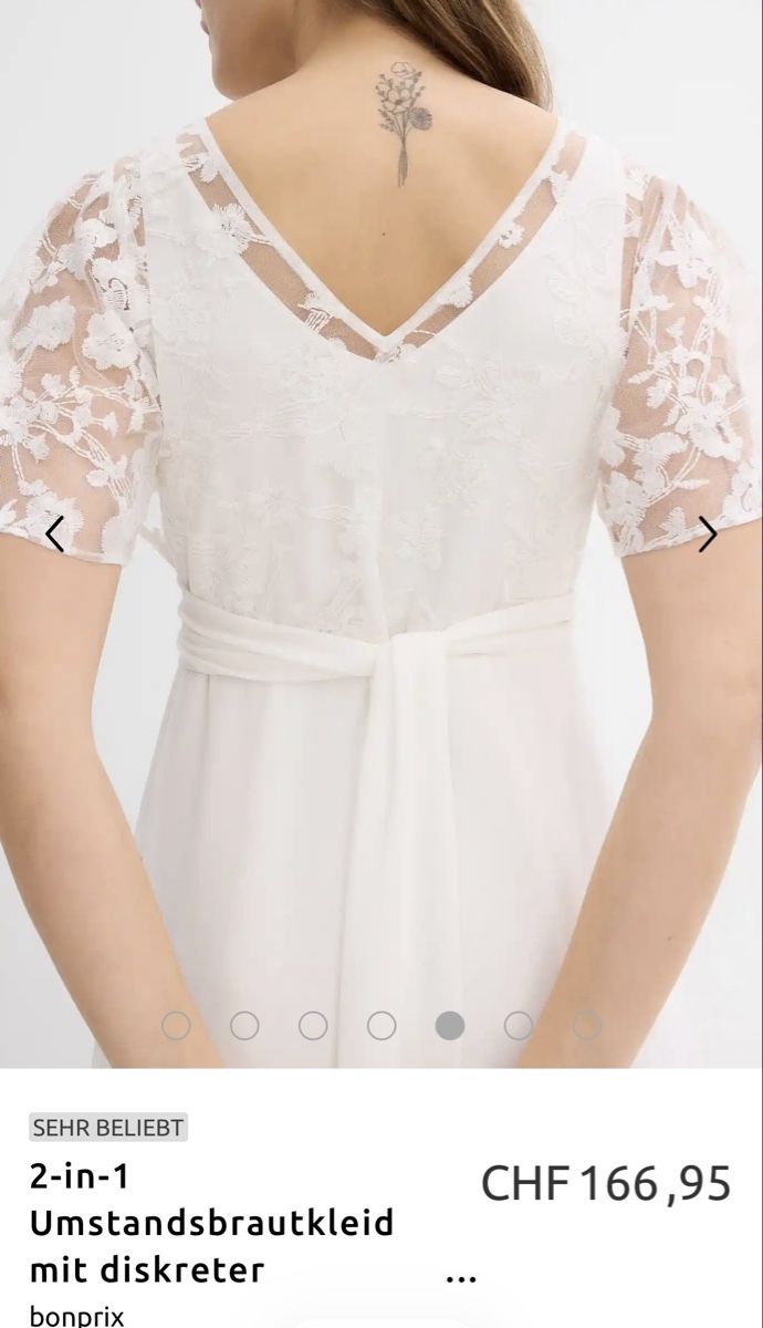 Kleider: Umstandsbrautkleid, 2-in-1, mit Spitze – Neu (gemäss Beschreibung) aus St. Gallen von ste_k7tp 3