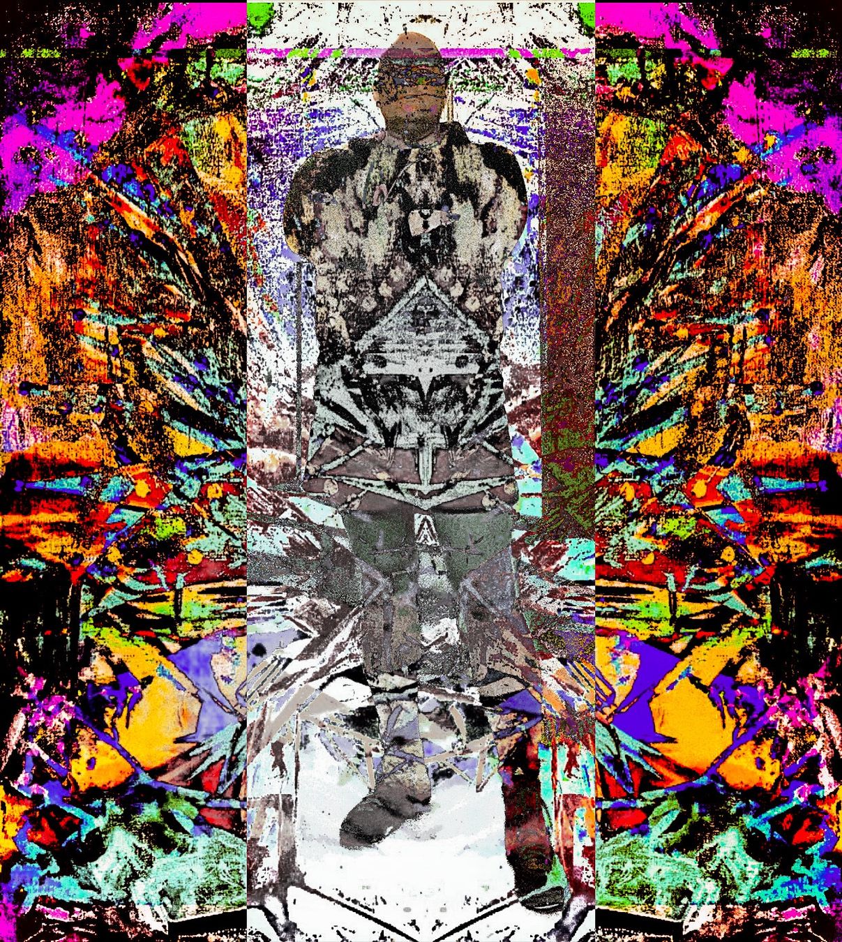 Foto & Immagini: Format: A3 “Colored shadow warrior“ by Mischa Müller – Nuovo e nell'imballaggio originale da Zuerich venduto da SonderArt-Wertgut