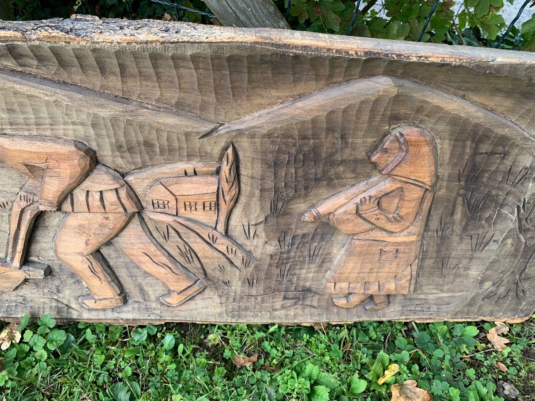 Carrozze: schönes grosses Relief Holzbild – Usato da Feldbach venduto da Olive1 5