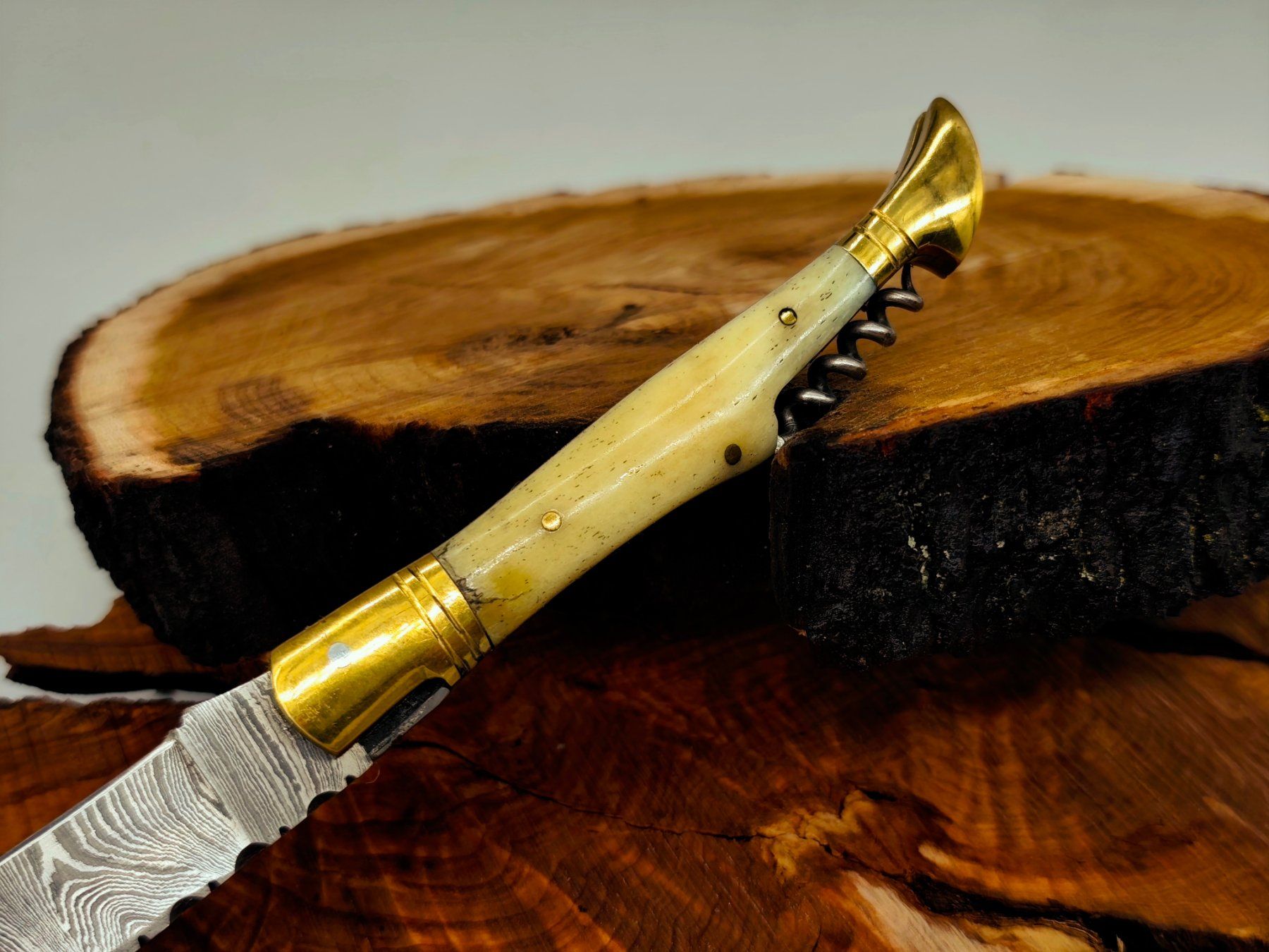 Accessori: Laguiole Damast Messer Klappmesser echtes Damastmesser – Nuovo e nell'imballaggio originale da Arlesheim venduto da Premius_1 5