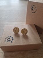 Keramik-Ohrstecker Edelstahl & Steinzeugton handgemacht