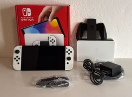 Nintendo Switch OLED Konsole Weiss wie neu mit OVP