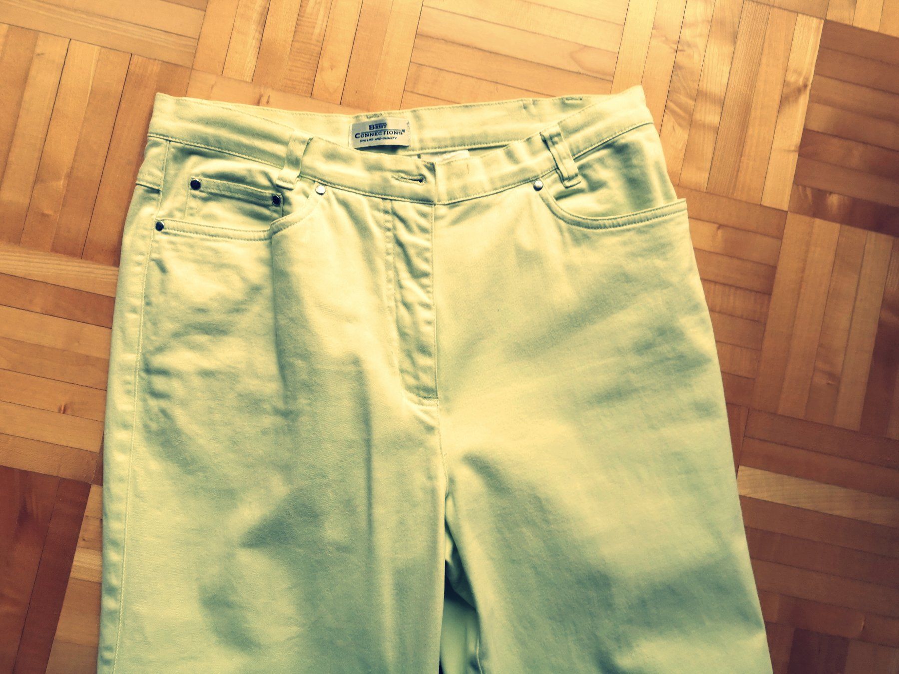Jeans: Jeans Gr. 80, lindengrün – Usato da Dornach venduto da Hei50 1