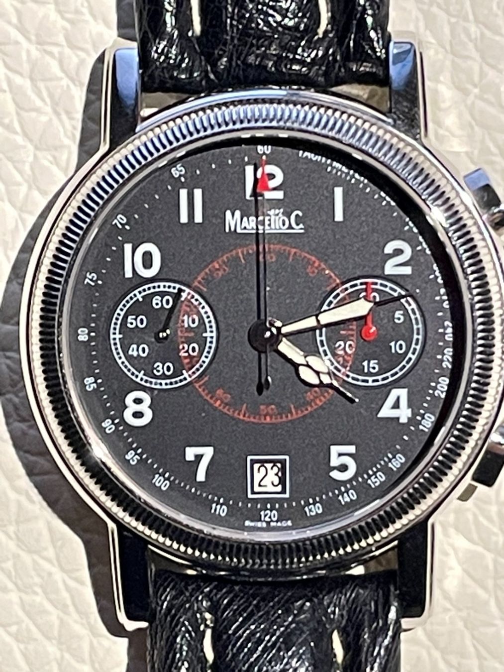 Valjoux Montres: Marcello C. Fliegerchronograph Valjoux 7734 – Neuf avec emballage d'origine à Basel par arm_gf7p