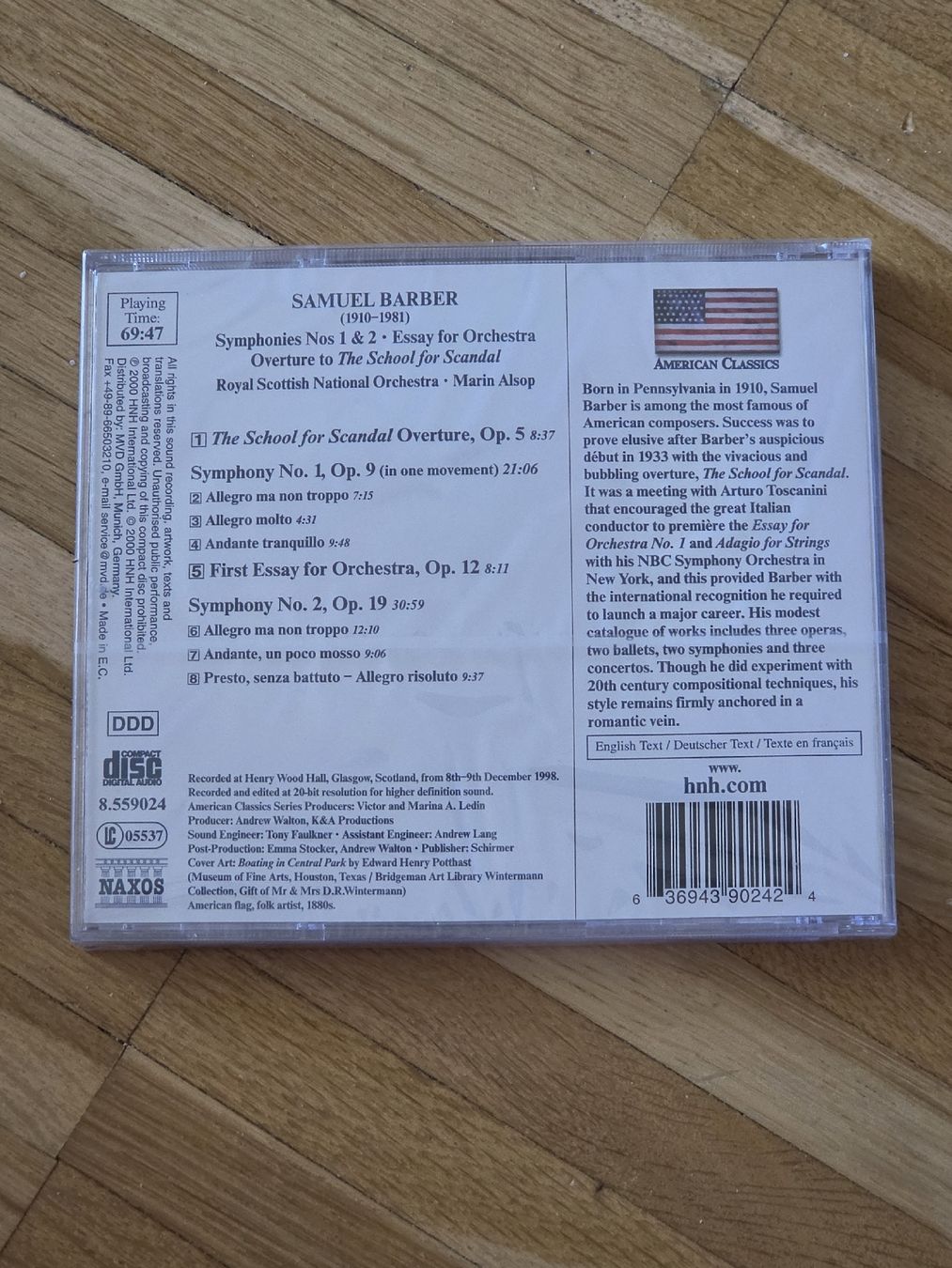 CD: Neue CD: Samuel Barber Symphonies Nos 1 & 2 Overtures – Nuovo e nell'imballaggio originale da Aesch BL venduto da immon 1