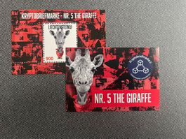 Crypto Stamp - Nr. 5 Giraffe - Blaue Halstuch