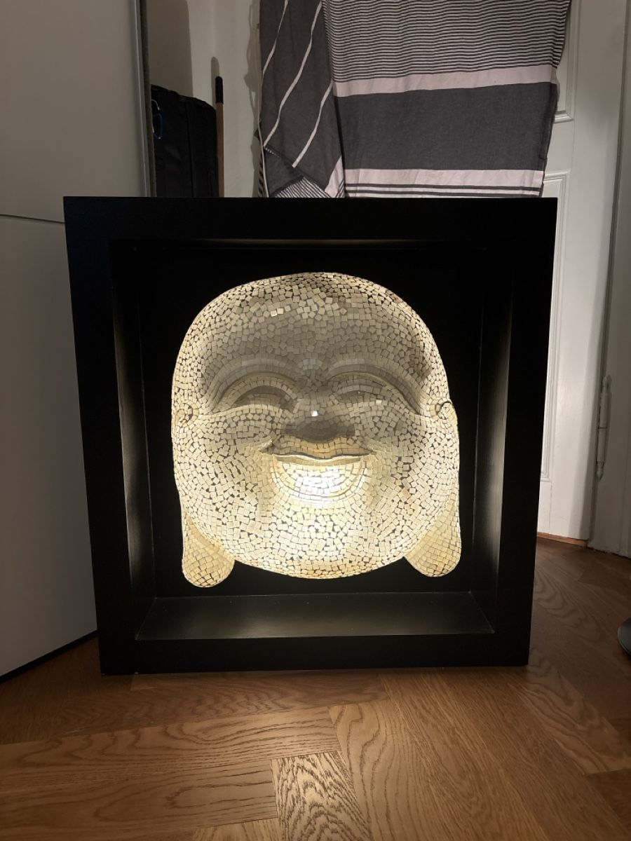 Alle Dekorationen: Buddha Kopf Mosaik Lampe – Gebraucht aus Biel/Bienne von mir_q8kx 1