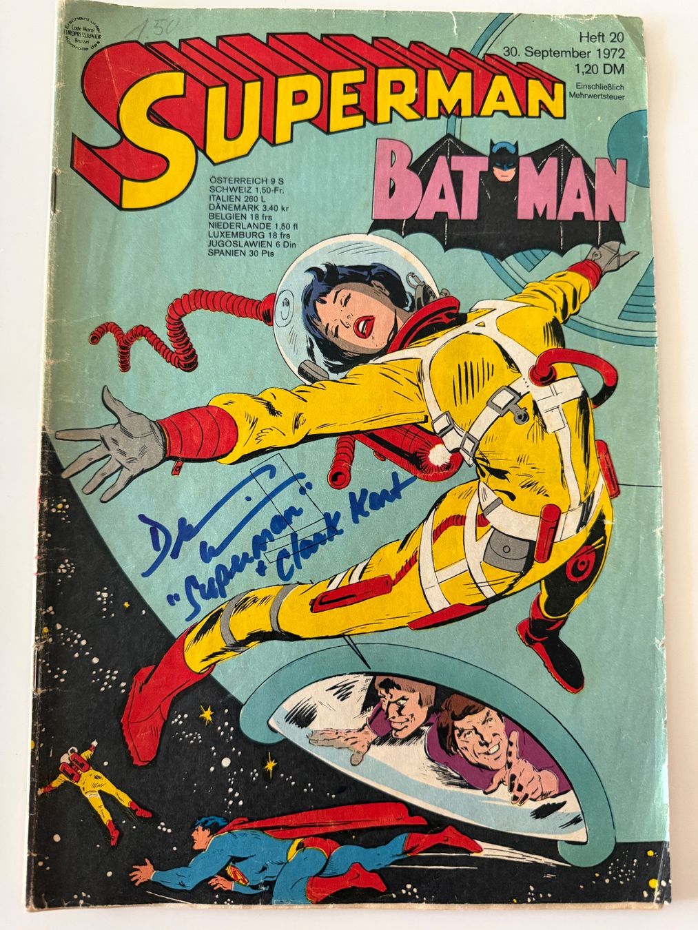 Autografi: DEAN CAIN Superman Bat Comic #20 1972 Original Autogramm COA – Nuovo (secondo la descrizione) da Solothurn venduto da StarsInYourHome 1