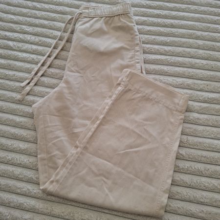 Cos Pantalon Fluide en Coton Lin & Lyocell - Beige - M