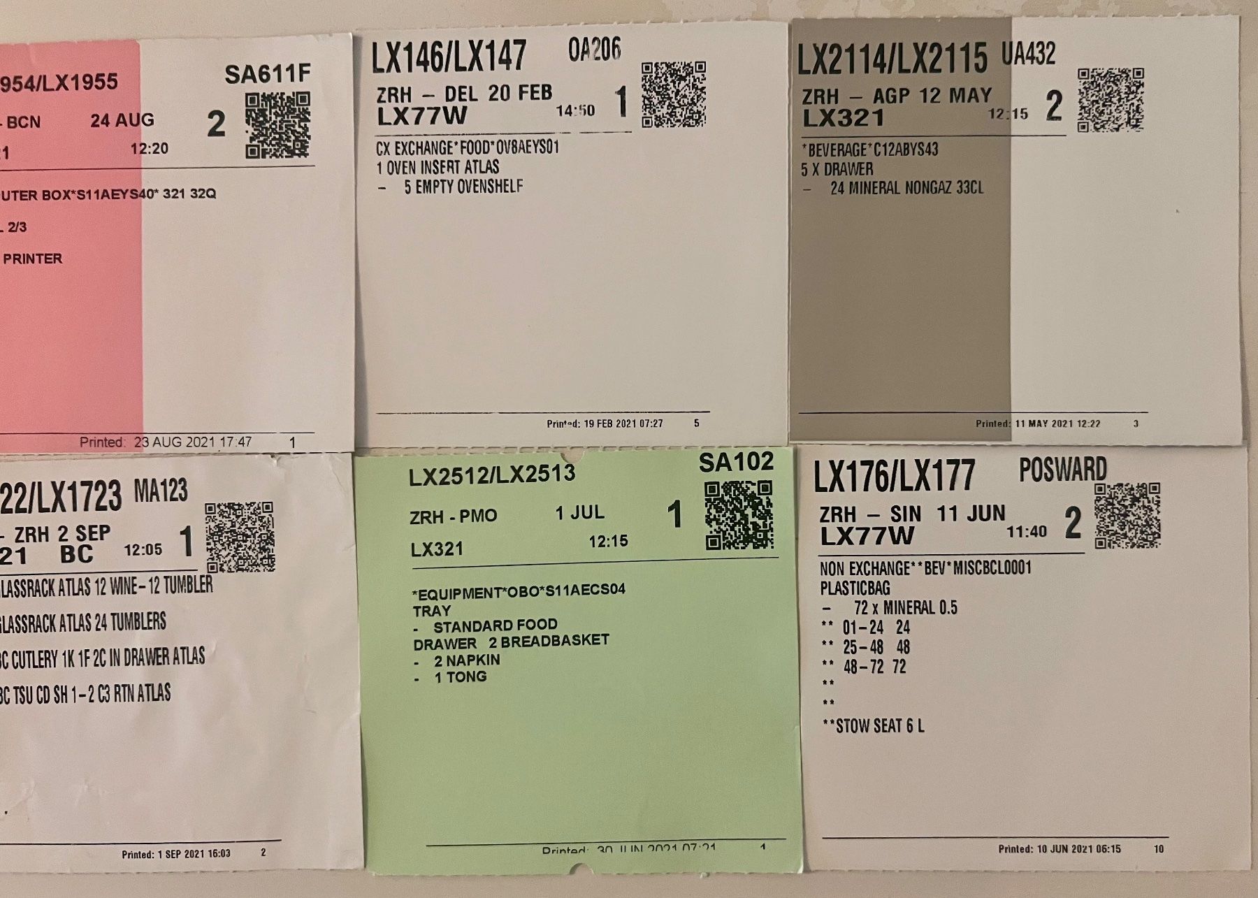 Sonstiges zu Aviatik: Airline Trolley Beschriftungs-Zettel – Gebraucht aus Ostermundigen von airline-trolley 2