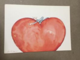 AK Kunst Desclozeaux Gros Coeur Grosses Herz Humor