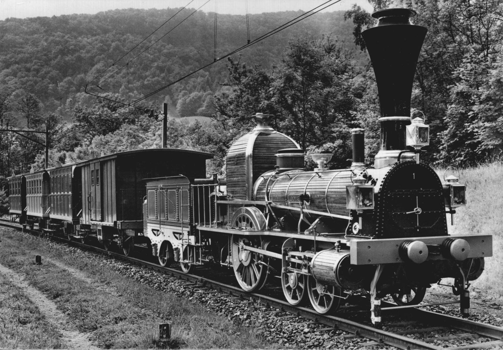 Cartoline postali: Lok "Limmat" Schweizerische Nordbahn 1847 – Usato da Luzern venduto da Kartenansicht
