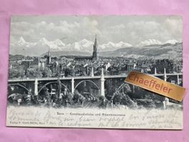 1903 Bern Kornhausbrücke und Alpenpanorama