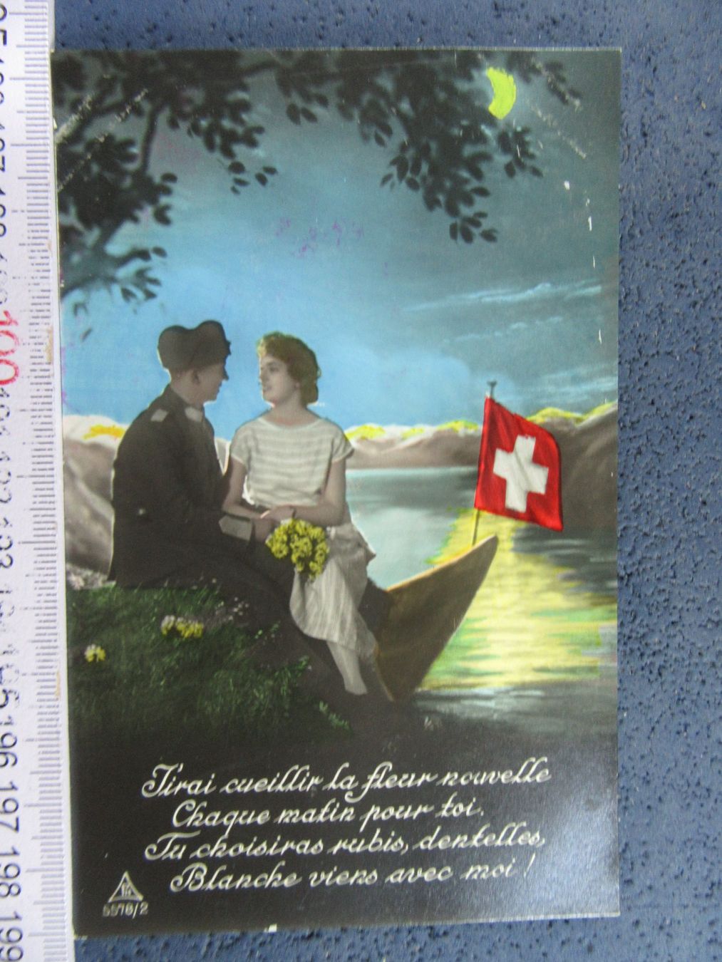 Cartoline postali: SCHWEIZER ARMEE MILITÄR SOLDAT MIT SIM SCHATZ – Usato da Ettingen venduto da Hausi4711