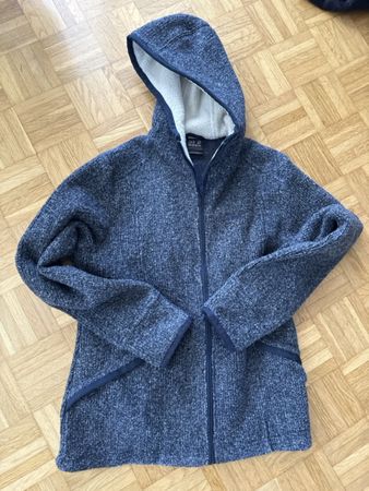 Damen Fleecejacke  Jack Wolfskin Grösse XL mit Kapuze