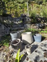 5er-Set graue Übertöpfe