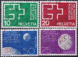 1963, Nr.402-405 "Expo Lausanne" +Ersttags-Voll-O, K: 55.-