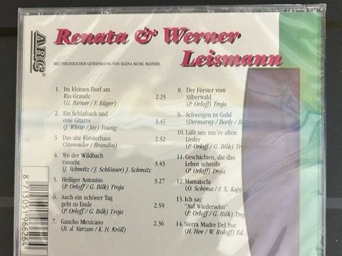 CD: CD, Renata & Werner Leismann, Soloschlager – Nuovo e nell'imballaggio originale da Flumenthal venduto da Uranus26 1