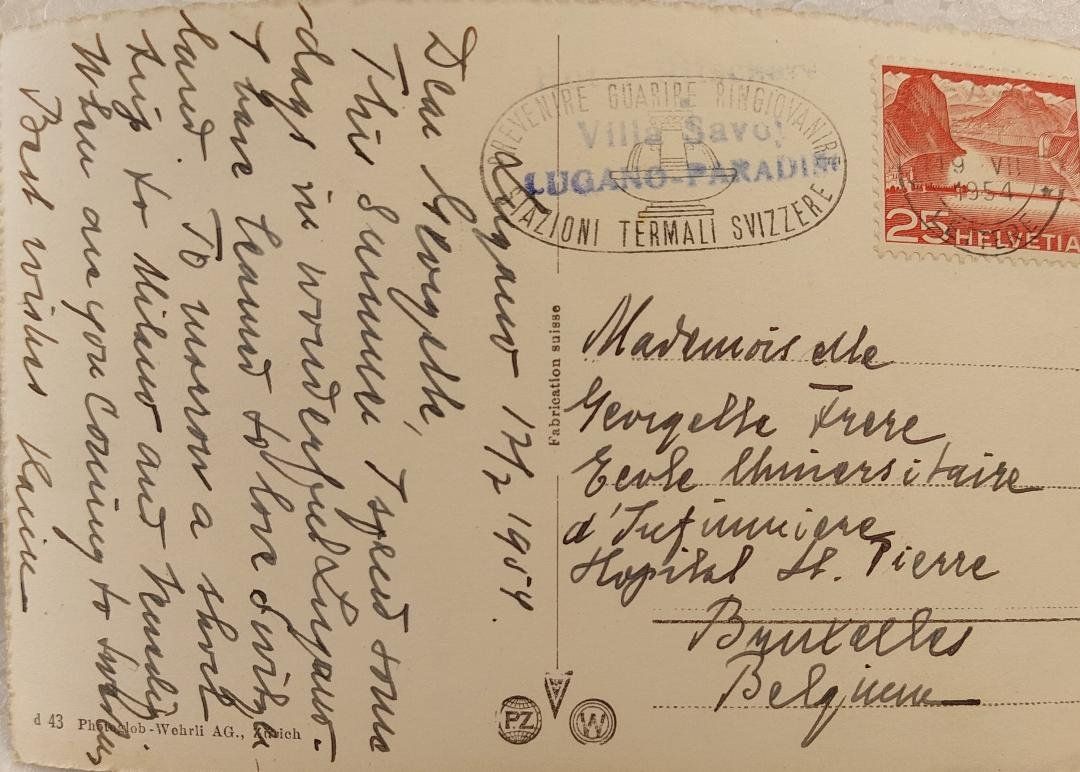 Cartoline postali: LUGANO   -   Mte San Salvatore - 1954 – Usato da Delémont venduto da Domdom1 1