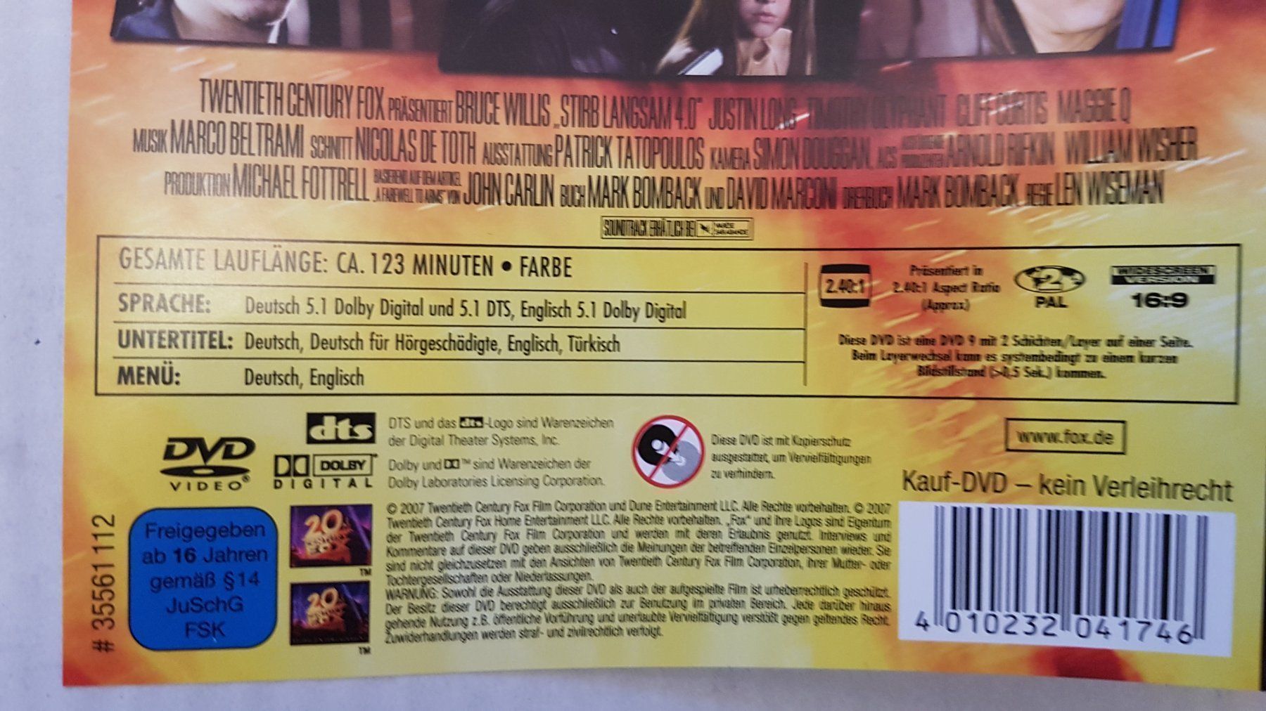 Tutti i DVDs: DVD Stirb langsam 4.0 / Bruce Willis – Usato da Oetwil am See venduto da fineli2 1
