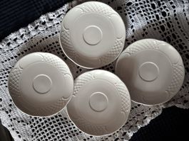 4 soucoupes 12 cm Villeroy boch, Redoute weiss Germany