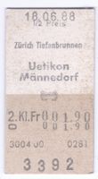 Billette Zürich Tiefenbrunnen – Uetikon - Männedorf