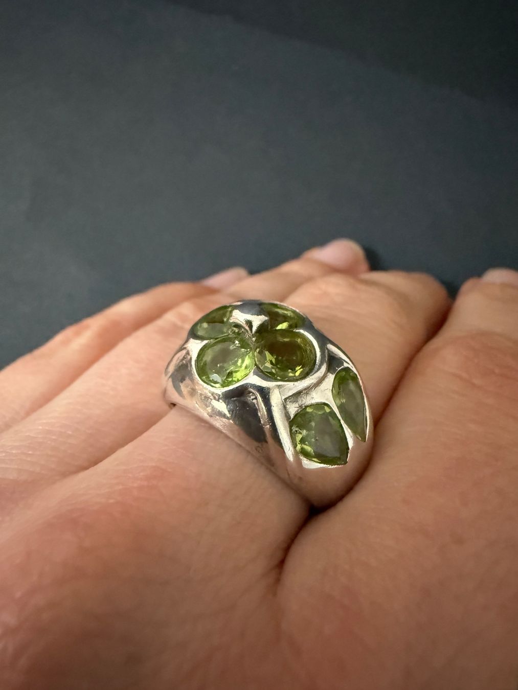 Anelli: Silber Ring mit Peridot 800 – Usato da Spiegel b. Bern venduto da Rogger72 4
