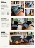 Sofa und Lovechair Set - grün gepflegter Zustand