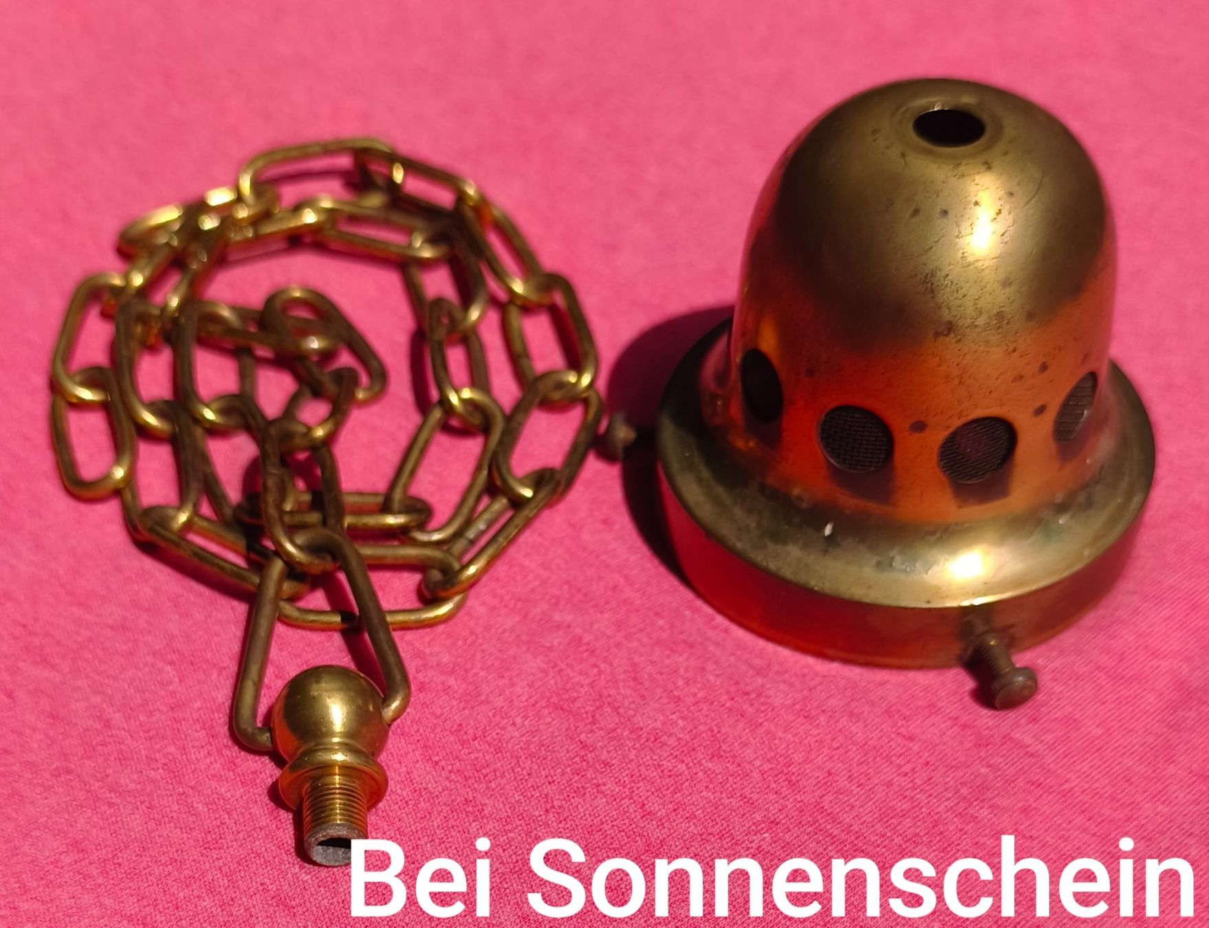Lampadari & plafoniere: Antike Lampenaufhängung Mönchkappe aus Messing, Mutter fehlt – Usato da Zürich venduto da Tanteemma369 9