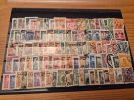 China Briefmarken auf Karte E9 Zustand gemäss Bilder
