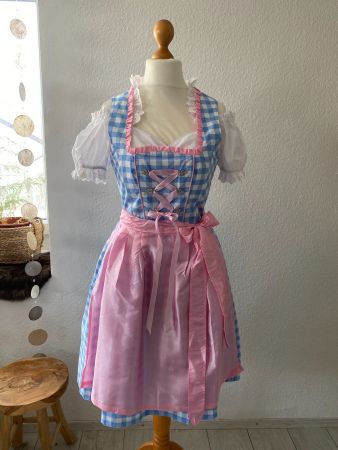 wunderschönes Dirndl  in hellblau/rosé in Gr. 44 *NEU*