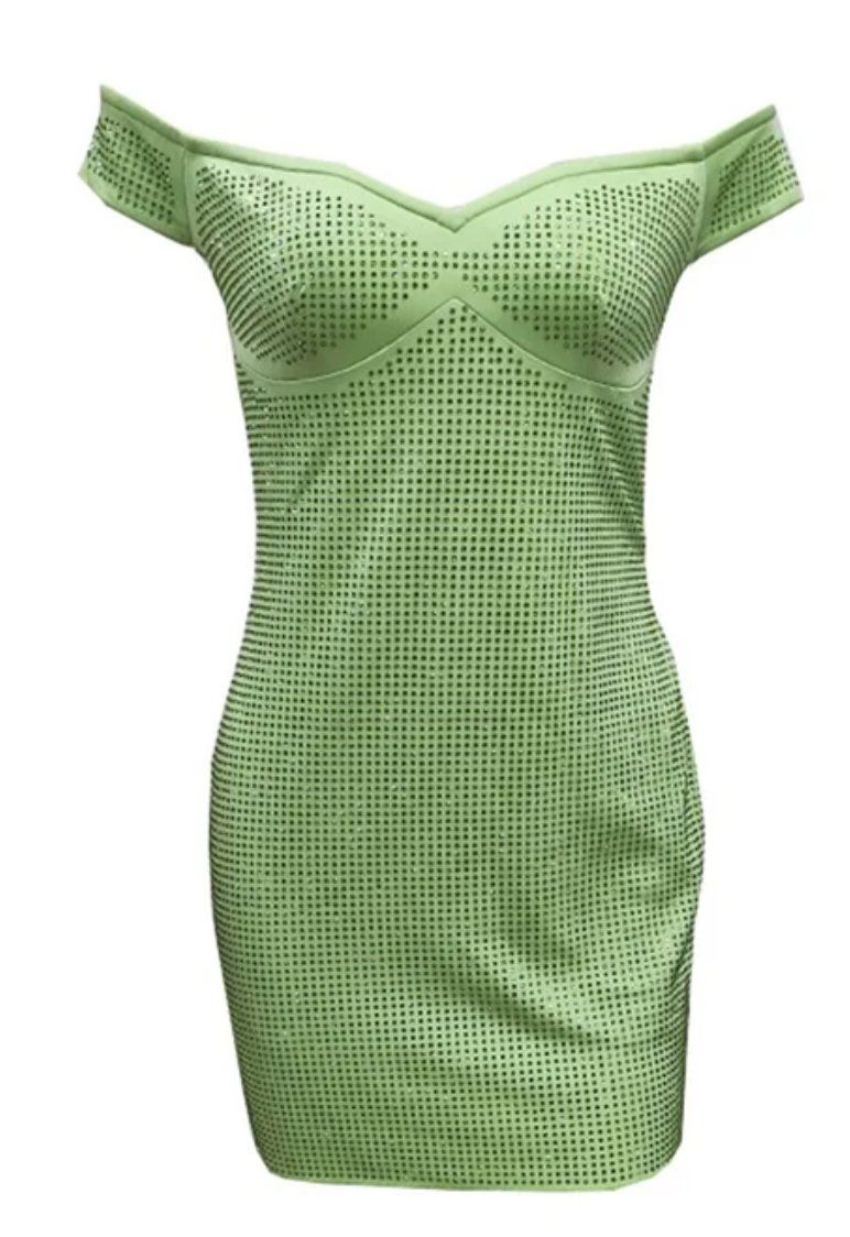 Vestiti: Grünes Glitzer-Partykleid Mini – Nuovo e nell'imballaggio originale da Zürich venduto da Naebeli 1