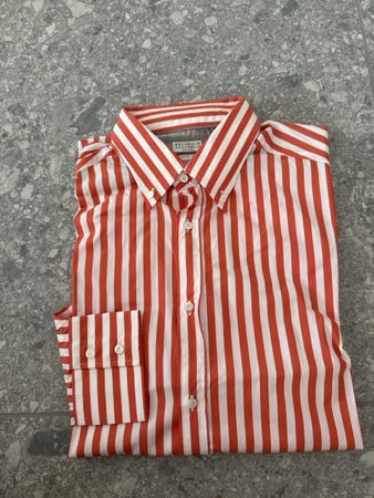Brunello Cucinelli Hemd gestreift Grösse XL Slim Fit