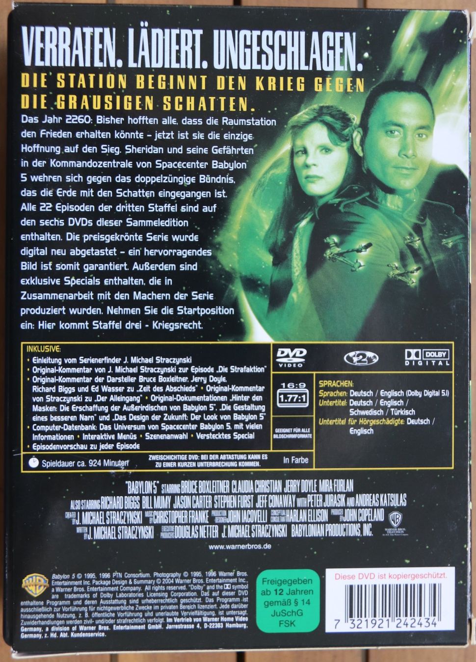 Alle DVDs: Spacecenter Babylon 5 Staffel 3 – Gebraucht aus Glattfelden von Sirax 1