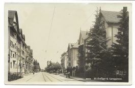 St. Gallen-Ost  - Langgasse - Wohnhäuser - echt Foto um 1930