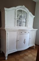 Antikes Massivholz Buffet / Vitrine – Shabby Chic