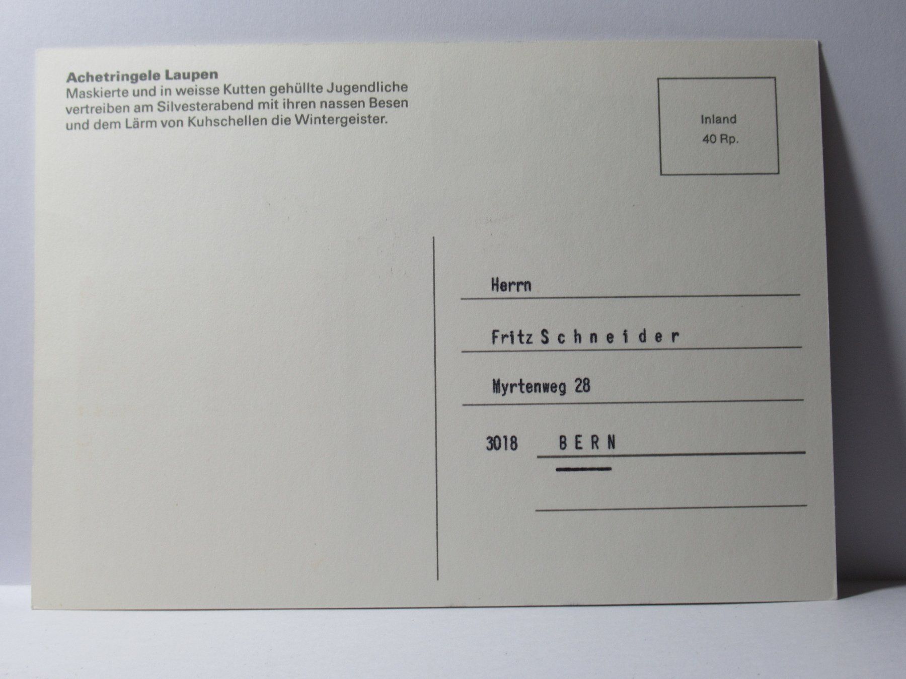 Cartoline postali: Bildpostkarte , Achetringele Laupen – Usato da Grenchen venduto da Bluemchen1900 1