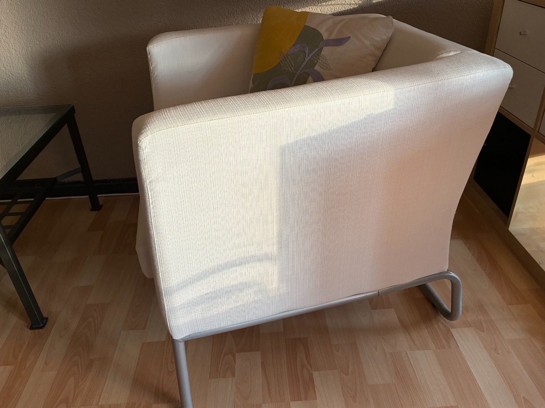 Ikea Poltrone: IKEA Klappsta: bequemer Sessel mit Stoffbezug weiss – Usato da Thun venduto da retoolinoo 1