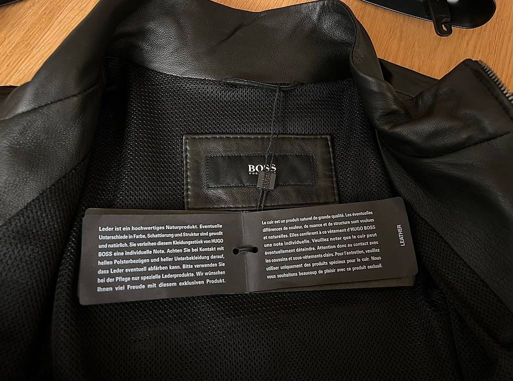Hugo Boss Giacche: Hugo Boss Lederjacke NEU mit Etikett – Nuovo e nell'imballaggio originale da Sargans venduto da jenabek 3
