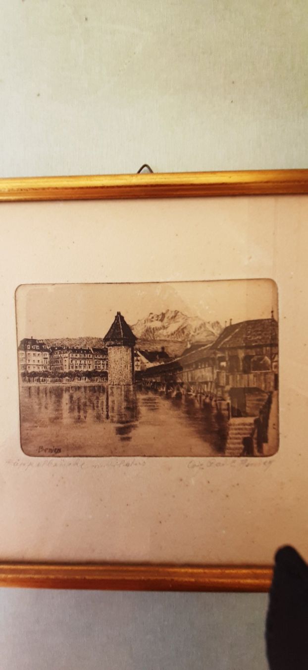Foto & Immagini: Bilder-Luzern Original Radierungen handsigniert, Passpartout – Nuovo (secondo la descrizione) da Meggen venduto da ebu_t9xx 6