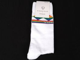 VENOVAY Socken Regenbogen 80% Baumwolle Gr. 43/46