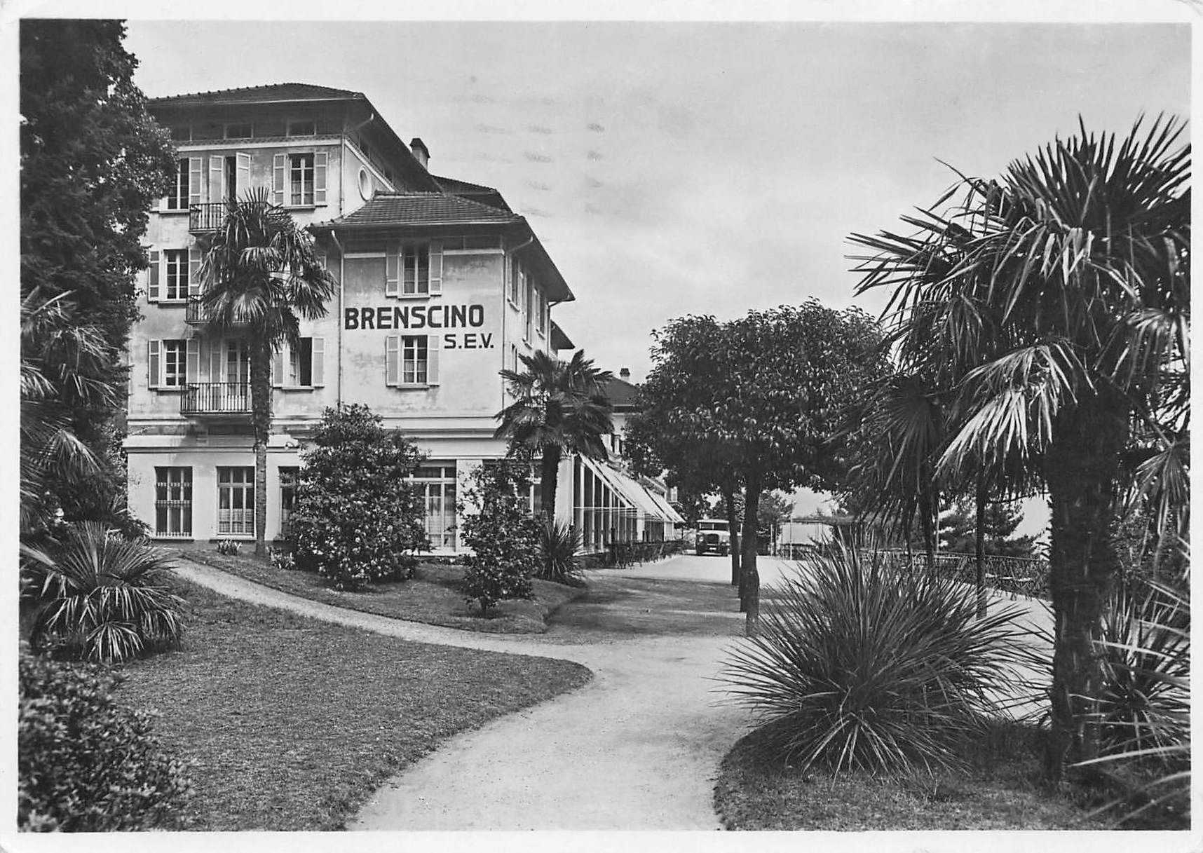 Cartoline postali: Hotel Brenscino  Brissago formato grande – Usato da Biasca venduto da Blenio71