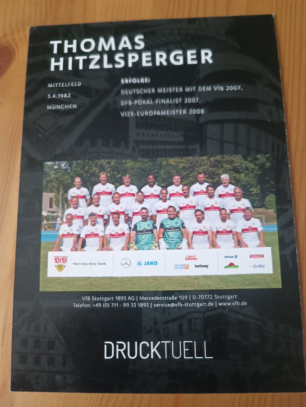 Autographes: Thomas Hitzlsperger - VfB Stuttgart - Handsigniert – D'occasion à Menziken par Artographs 1