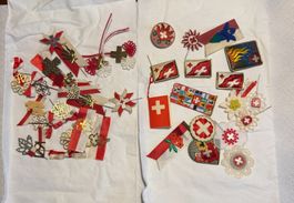 Rares 1. August Konvolut Gestickt Abzeichen 1932 Vintage