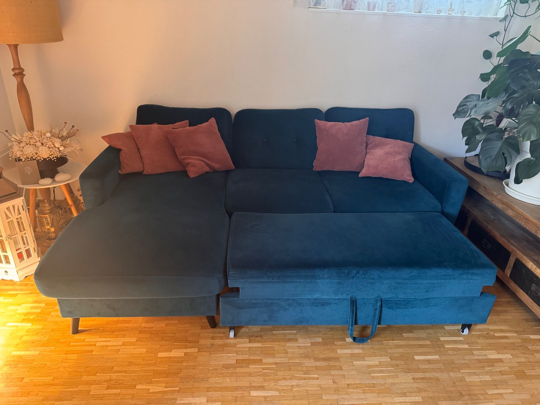 Sofas: Ecksofa in Petrol Farbe Stoff – Gebraucht aus Grenchen von CamilleBloch