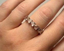 Ring Silber Rosa Herz 925 s925 neu Moissanite
