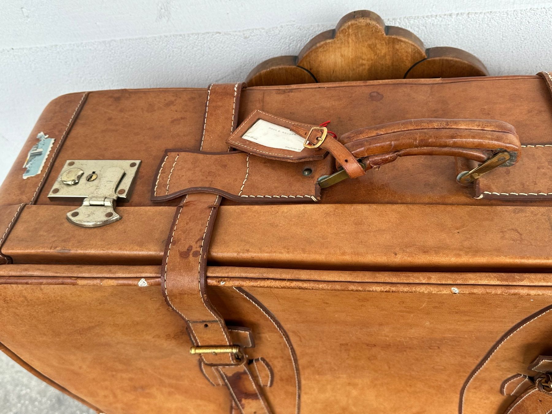 Valigie: Vintage Alter Leder Koffer – Usato da Aarburg venduto da Yula24 1