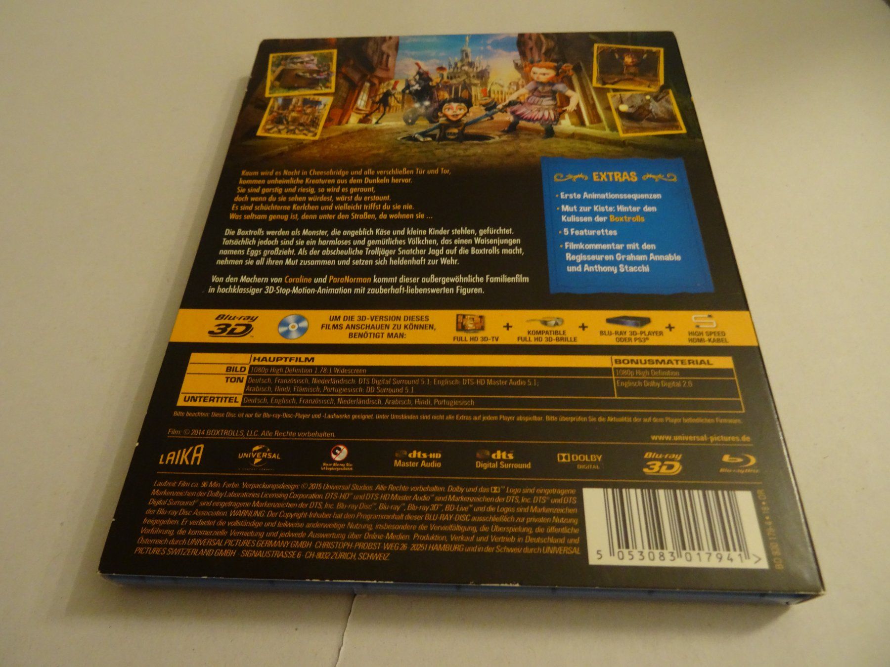 Tutti i DVDs: Blu-ray Die Boxtrolls 3D – Usato da Olten venduto da Disc-Verkauf 1